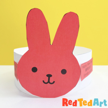 Preview of Year of the Rabbit Headband Craft - Simple Lunar New Year Activity - Chinese NY