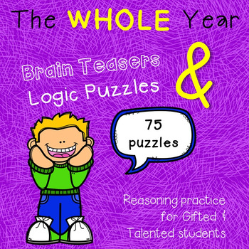 Preview of Year-round Brain Teasers & Logic Puzzles BUNDLE