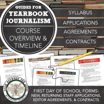 Preview of Yearbook Beginning Forms: Staff Application, Contract, Syllabus, & Editor Roles