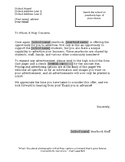 Yearbook Business Advertising Letter with Ad Payment Form