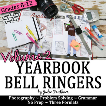 Preview of Yearbook Journalism Bell Ringers for 100 Days, Volume 2
