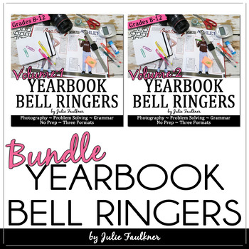 Preview of Yearbook Journalism Bell Ringers BUNDLE, 200 Days Full Year