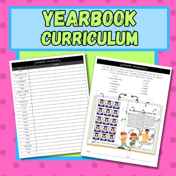 Preview of Yearbook Curriculum- vocabulary