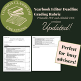 Yearbook Editor Self-Assessment & Grading Rubric