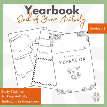 Preview of Yearbook (End of Year Activity) for grades 2 and up