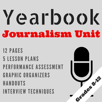 Preview of Yearbook- Journalism Introduction Unit