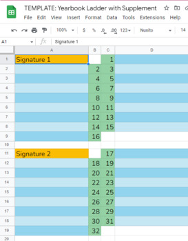 Preview of Yearbook Ladder with Supplement (GOOGLE SHEETS)