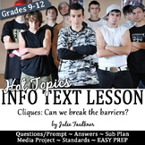 Info Text Hot Topics Lesson with Photo Project: Cliques