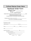 Yearbook Order Form Template