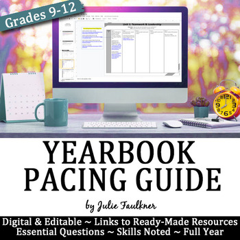 Preview of Yearbook Pacing Guide, Curriculum Map, Digital Format