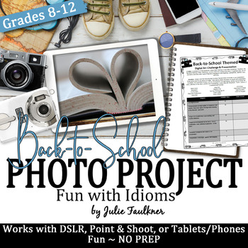 Preview of Yearbook Project, Back-to-School Idiom Inspired Digital Art Task, Photography
