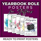 Yearbook Roles Posters | Decor for Classroom/ Newsroom