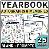 Yearbook Signing Page - End of Year Autograph Page or Memo