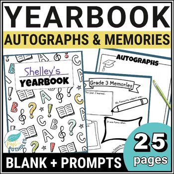 Preview of Yearbook Signing Page - End of Year Autograph Page or Memory Book - Reflection