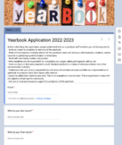 Yearbook Staff Application and Teacher Recommendation Form