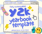 Yearbook Template - Y2K Computer Theme - Easy Edit - MauroArtRoom