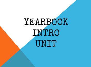 Preview of Yearbook Intro Unit Bundle