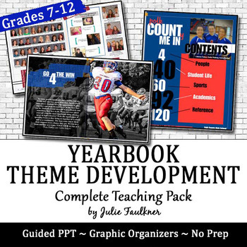 Preview of Yearbook Theme Development, Complete Teaching Pack