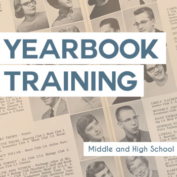 Preview of Yearbook Training Unit- High School and Middle School