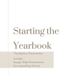 Yearbook Vocabulary Lesson - Starting The Yearbook