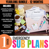 Emergency Sub Plans for 1st Grade: ELA, Math, Science, & S