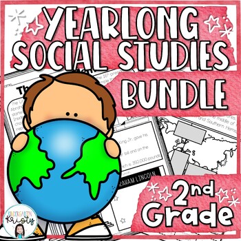 Preview of YEARLONG 2nd Grade Social Studies BUNDLE of Activities, Worksheets & Units