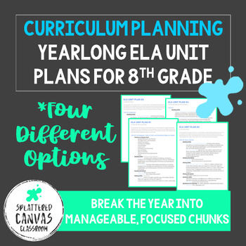 Preview of Yearlong ELA Unit Plans for 8th Grade (Curriculum Planning Resource)