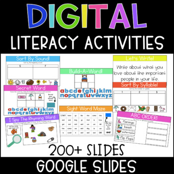 Preview of Yearlong Literacy Activities | Google Slides