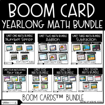 Preview of Yearlong Math Bundle | Boom Cards™ | Digital Math Activities