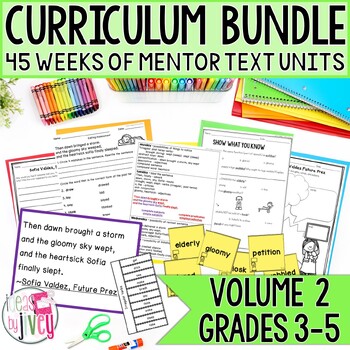 Preview of Yearlong Mentor Text Grammar & Reading Curriculum Bundle: Volume 2 Grades 3-5