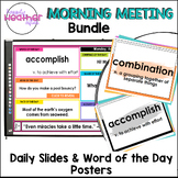 Yearlong Morning Meeting Digital Daily Slides & Word of th