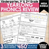 Yearlong Phonics Review MEGA BUNDLE - Kindergarten, 1st, 2
