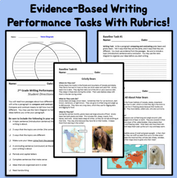 Preview of Yearlong Quarterly Evidence-Based Writing Performance Tasks with Rubric