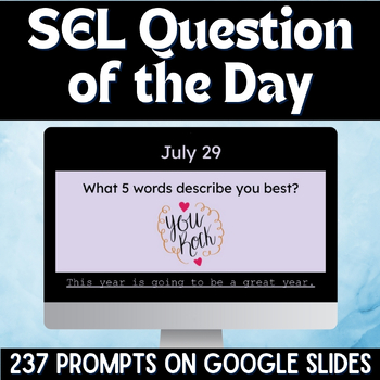 Preview of Yearlong SEL Question of the Day Google Slides