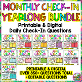 Yearlong Seasonal Monthly Printable Check in Daily Questio