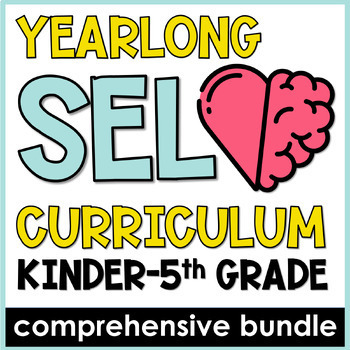 Preview of Yearlong Social Emotional Learning Curriculum Bundle for K-5