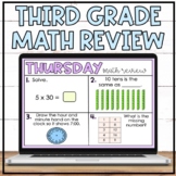 Yearlong Third Grade Math Spiral Review - Digital Option