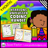 Yearlong Unplugged Coding Activities BUNDLE with Valentine