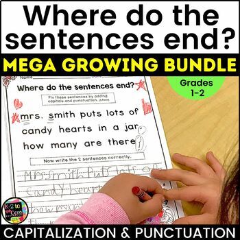 Preview of Yearlong Writing Capitalization and Punctuation Practice MEGA GROWING BUNDLE