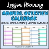 Yearly Annual Overview Planner Planning Template UPDATED E