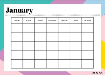 Yearly Calendar A4 by Little Miss Hensley | Teachers Pay Teachers