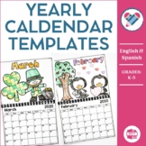 Yearly Calendar Template EDITABLE