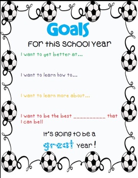 Preview of Yearly Goals Worksheet