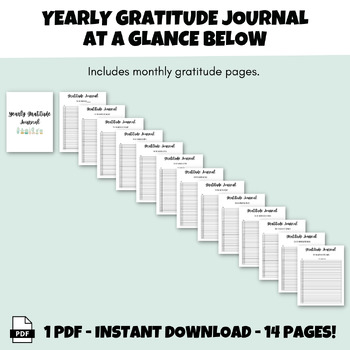 Yearly Gratitude Journal