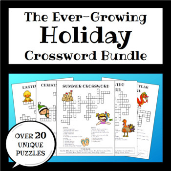 The Ever Growing Holiday Crossword BUNDLE by Celebration Station