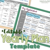Yearly Plan Template - Editable