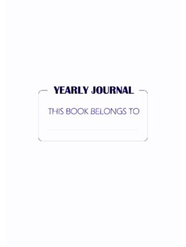 Preview of Yearly Planner Journal