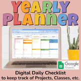 Editable Digital Yearly Planner and To Do List - Weeks, Mo