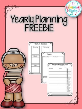 Preview of Yearly Planning FREEBIE - Music