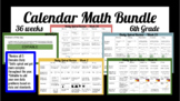 Yearly Spiral Review Calendar Math Bundle